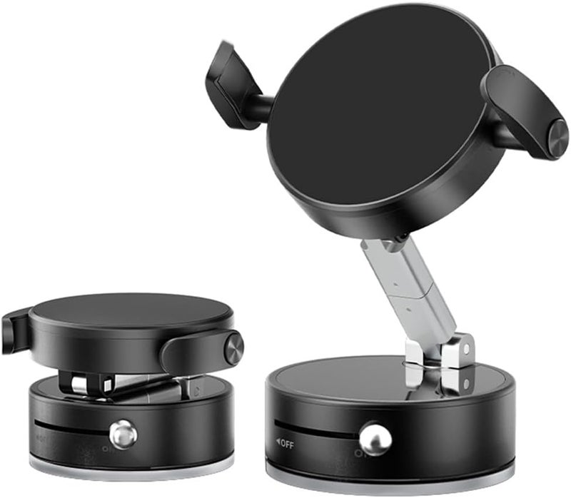 kiimiles Metal Phone Stand for Desk, Universal Phone Holder with 360 Rotating Arm Foldable Retractable Stand Compatible with Magnetic and Android Phones, Office Accessories (A9) - Image 1